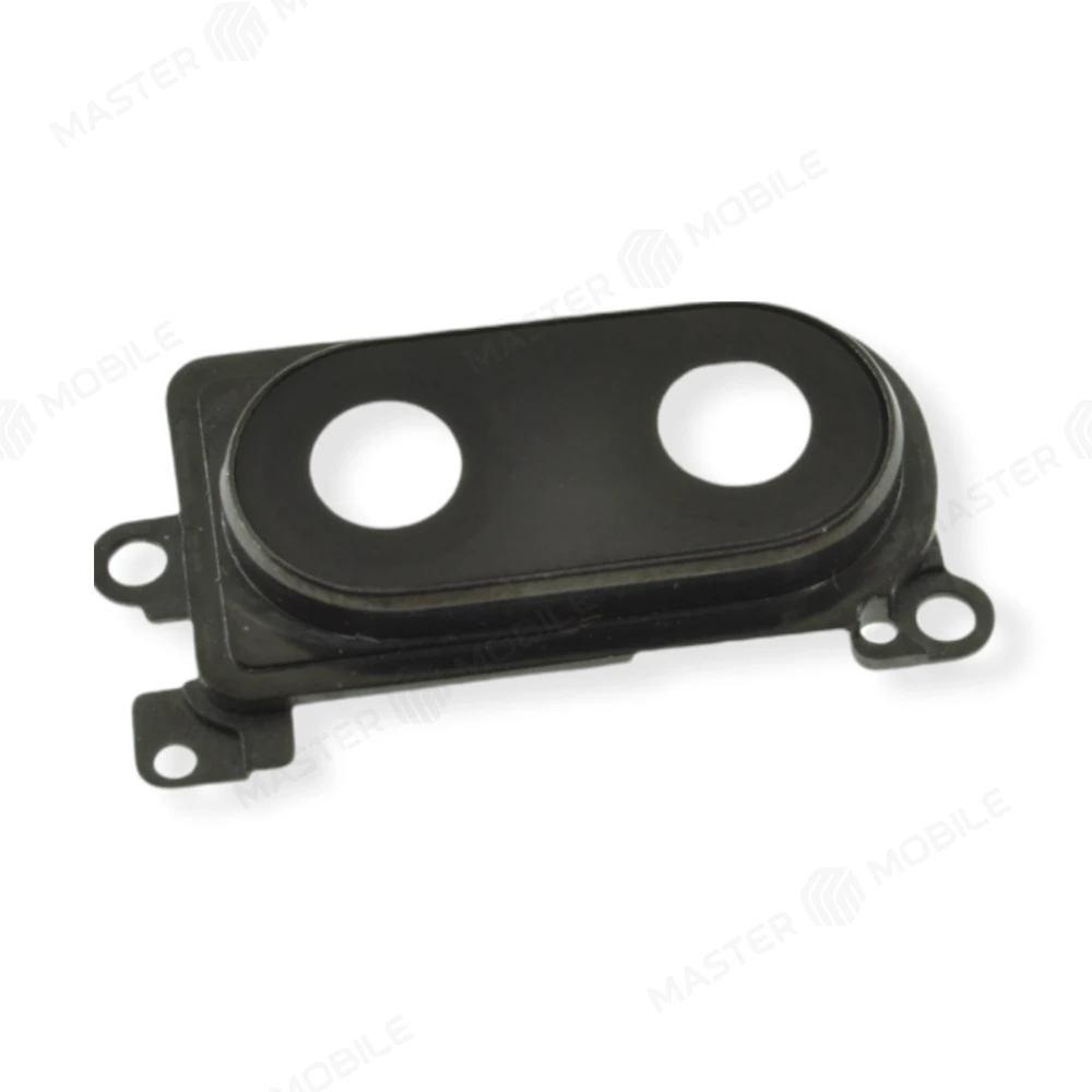 Стекло задней камеры для Xiaomi Mi 8 Lite (M1808D2TG) (черный) (в рамке) фото №1