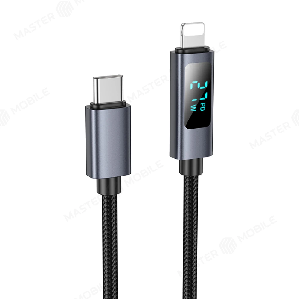 Дата-кабель Hoco X112 TypeC - Lightning 1 м 27W (черный) фото №1