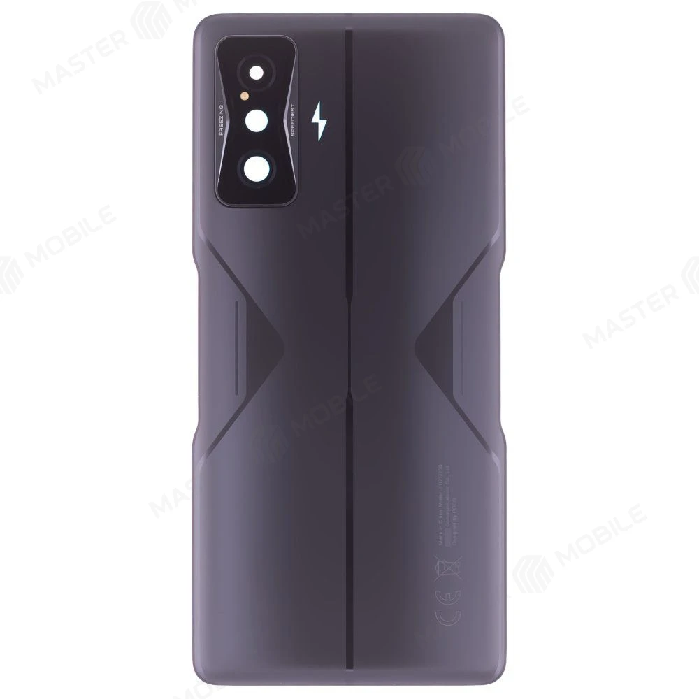 Задняя крышка для Xiaomi Poco F4 GT (21121210G) (черный) (в сборе со стеклом камеры) (ORIG100)  фото №1