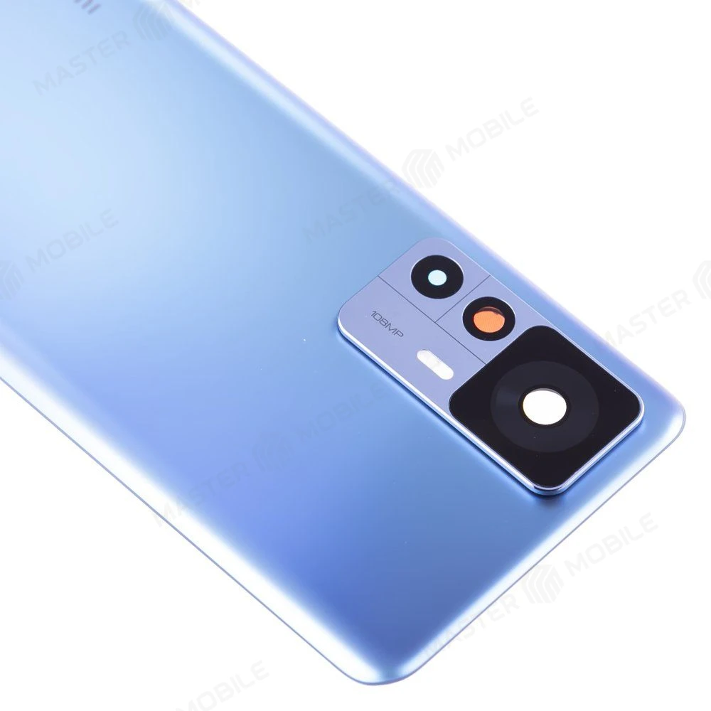 Задняя крышка для Xiaomi 12T (22071212AG) (голубой) (в сборе со стеклом камеры) (ORIG100) фото №3