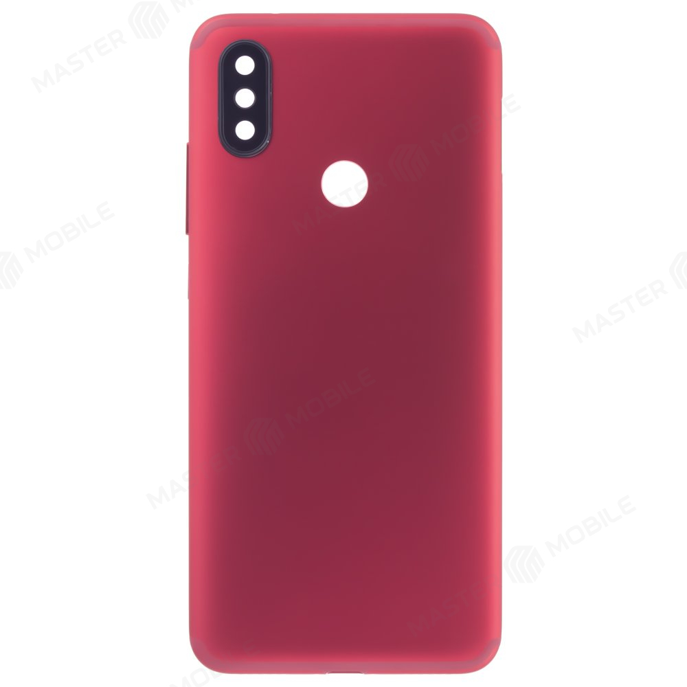 Задняя крышка для Xiaomi Mi A2 (M1804D2SG) / Mi 6x (красный) (в сборе со стеклом камеры)