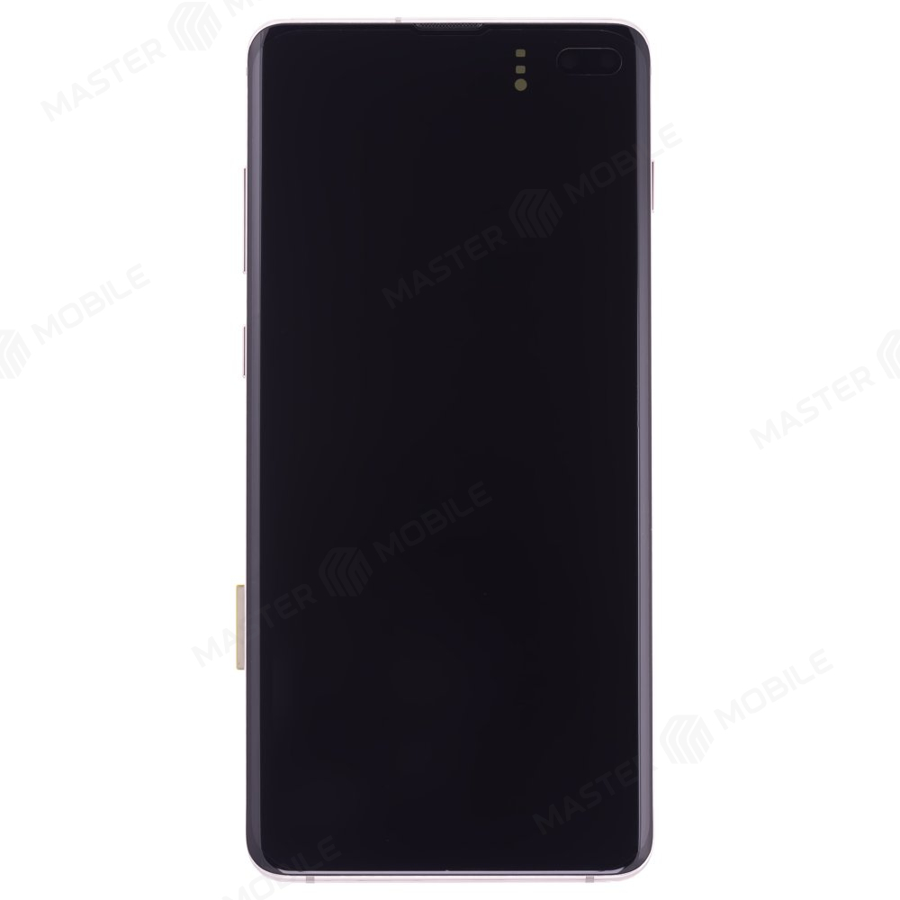 Дисплей для Samsung G975 Galaxy S10+ (в сборе с тачскрином) (розовый) (в рамке) (ORIG100)