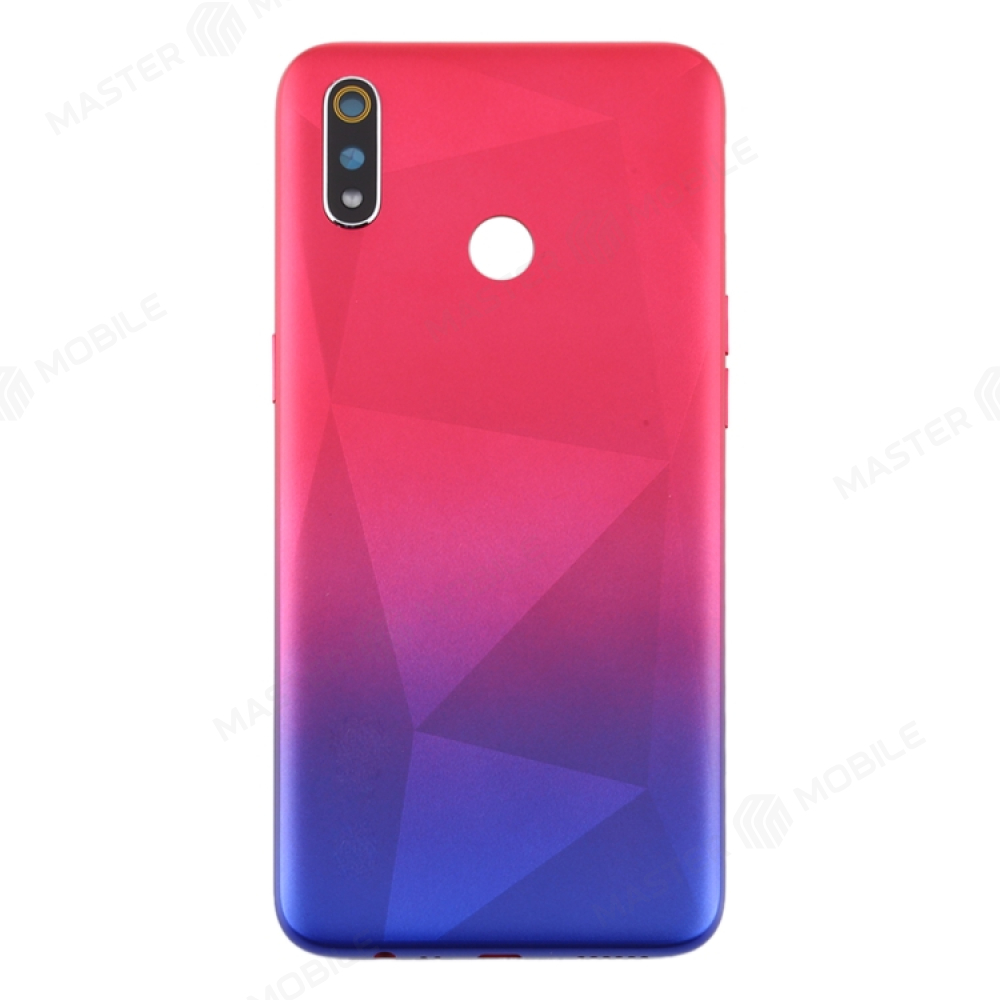 Задняя крышка для Realme 3 (RMX1821) (красно-синий)