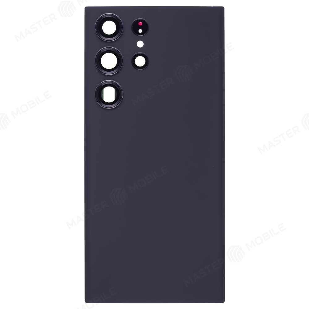 Задняя крышка для Samsung S918 Galaxy S23 Ultra (черный) (в сборе со стеклом камеры)