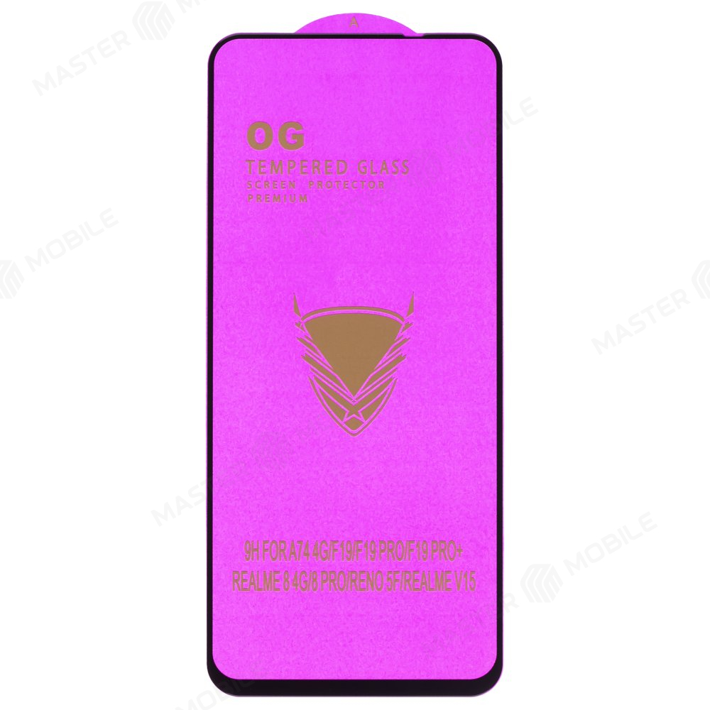 Защитное стекло OG Glass (3 в 1) для Realme 8 4G (RMX3085) / 8 Pro (RMX3081) / 9 4G (RMX3521) / 9 5G (RMX3474) / 10 4G (RMX3630) и др. (черный)