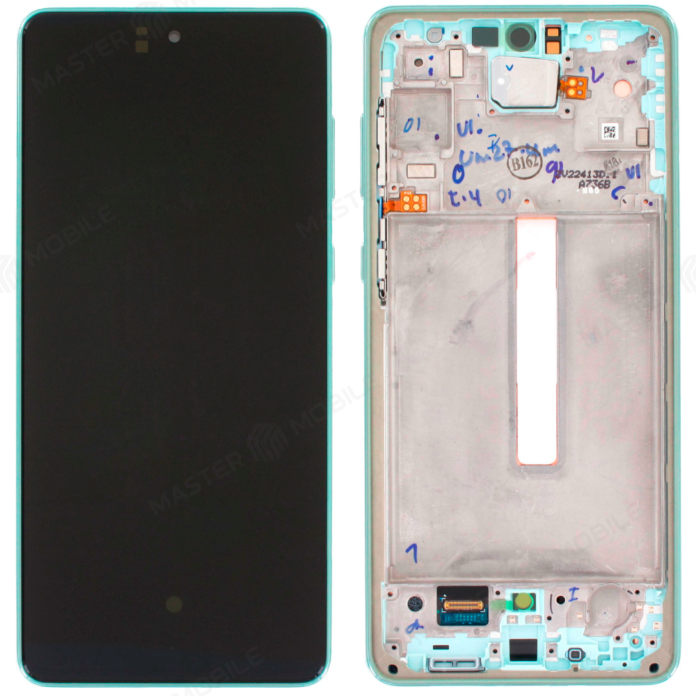 Дисплей для Samsung A736 Galaxy A73 5G (в сборе с тачскрином) (зеленый) (в рамке) (ORIG100)