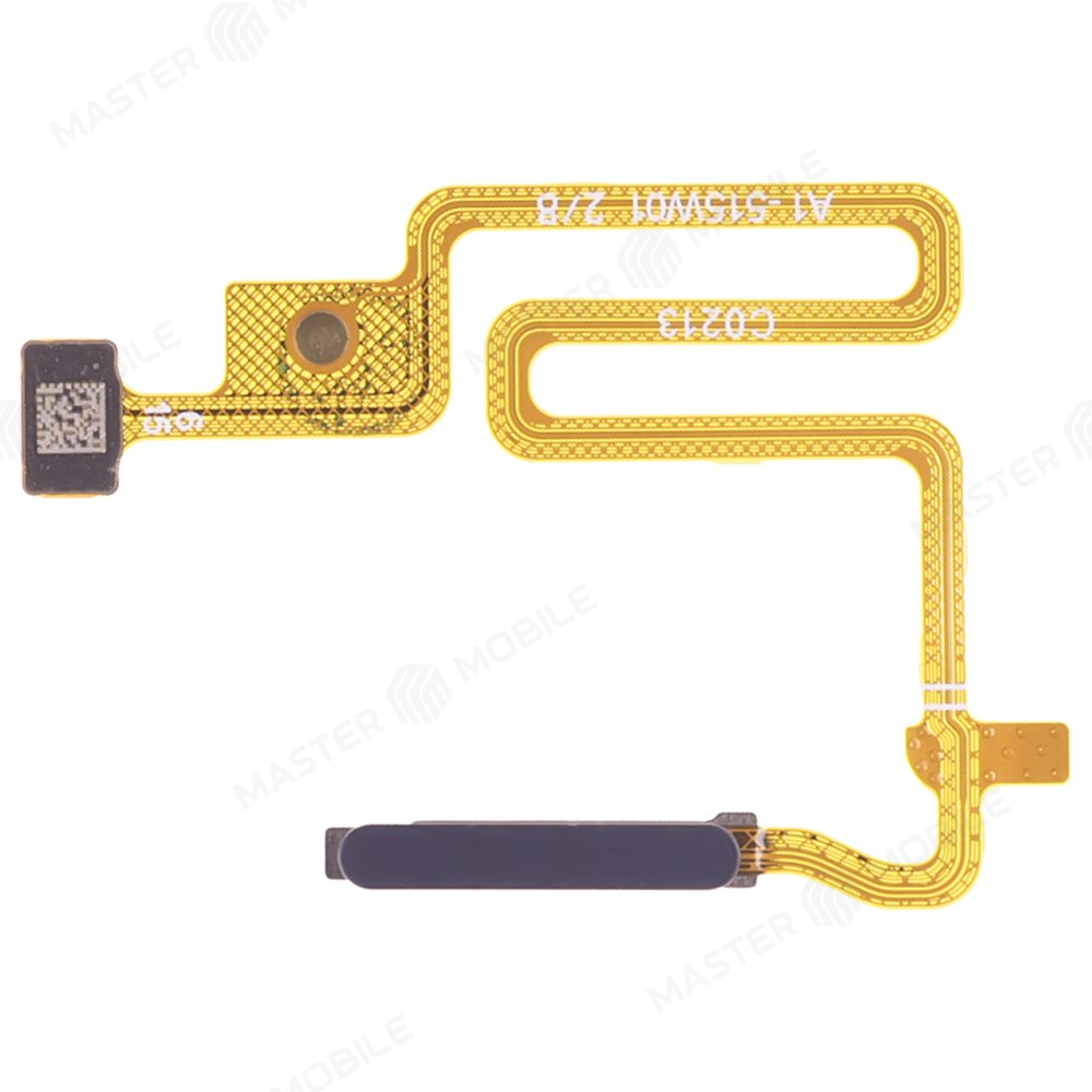 Шлейф для Realme 9 5G (RMX3474) с комп. + сканер отпечатка пальца (кнопка включения) (черный)