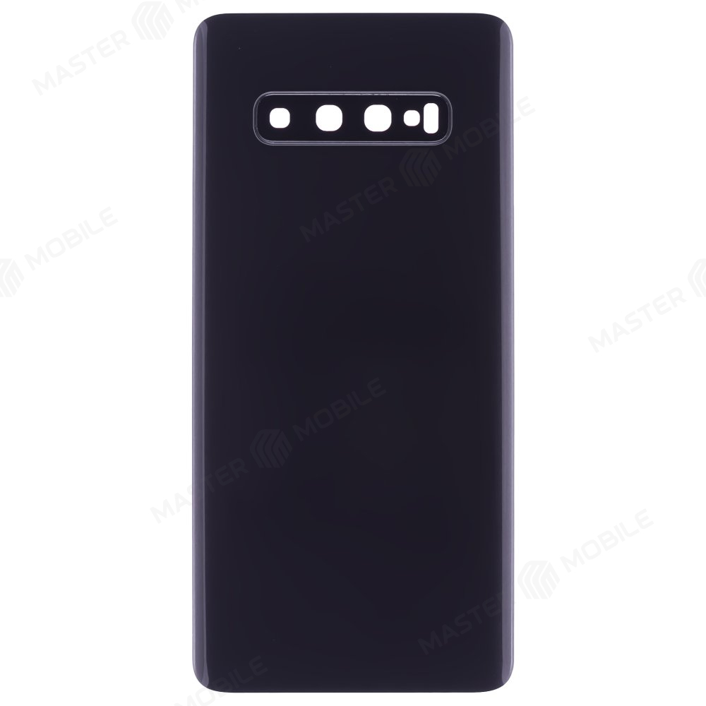 Задняя крышка для Samsung G975 Galaxy S10+ (черный) (в сборе со стеклом камеры)