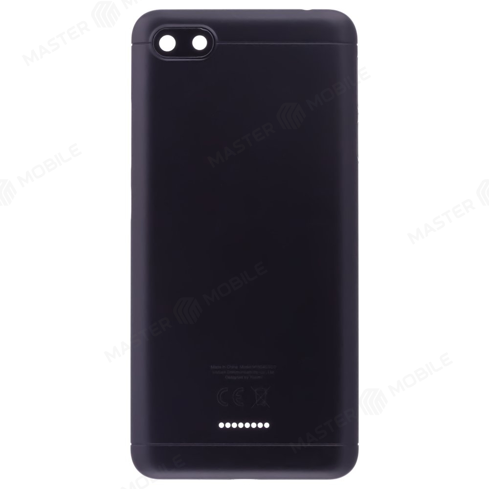 Задняя крышка для Xiaomi Redmi 6A (M1804C3CG) (Global Version / 2 SIM) (черный) (в сборе со стеклом камеры)