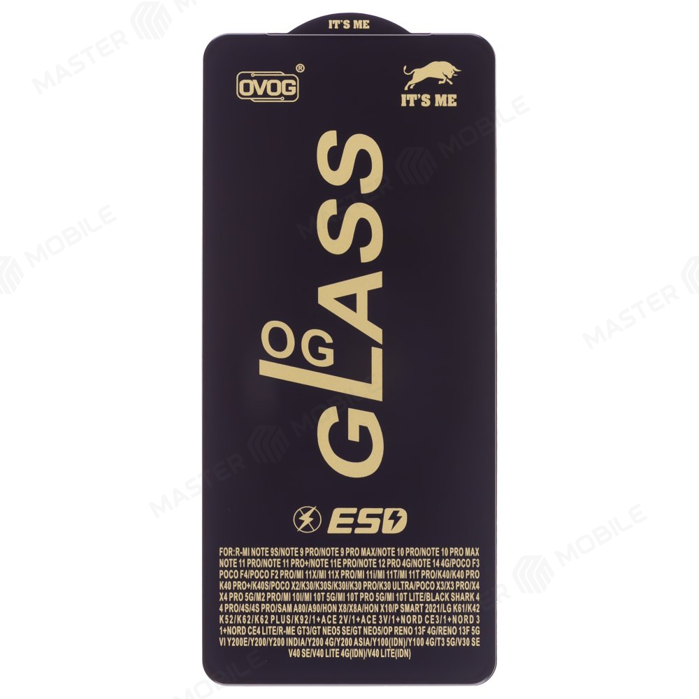 Защитное стекло OG Glass для Xiaomi Redmi Note 10 Pro 4G (M2101K6G) / Redmi Note 11 Pro 4G (2201116TG) / Poco F3 (M2012K11AG) и др. (черный)