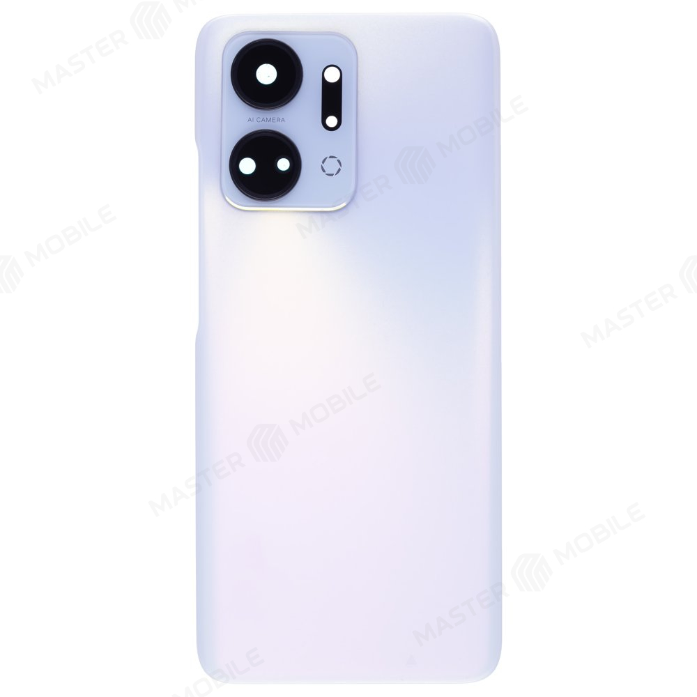 Задняя крышка для Huawei Honor X7a (RKY-LX1) (серебристый) (в сборе со стеклом камеры)