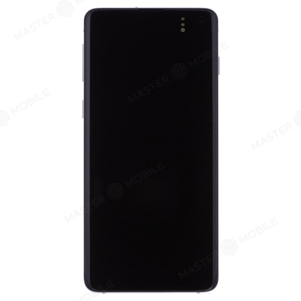 Дисплей для Samsung G973 Galaxy S10 (в сборе с тачскрином) (серебристый) (в рамке) (ORIG100)