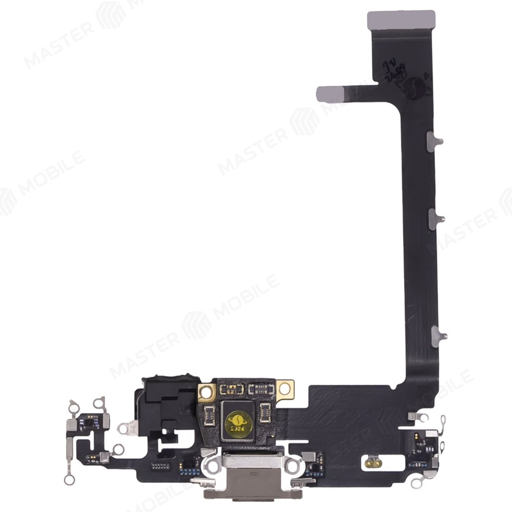 Шлейф для Apple iPhone 11 Pro Max с комп. + разъем зарядки + микрофон (золотистый) (ORIG100)