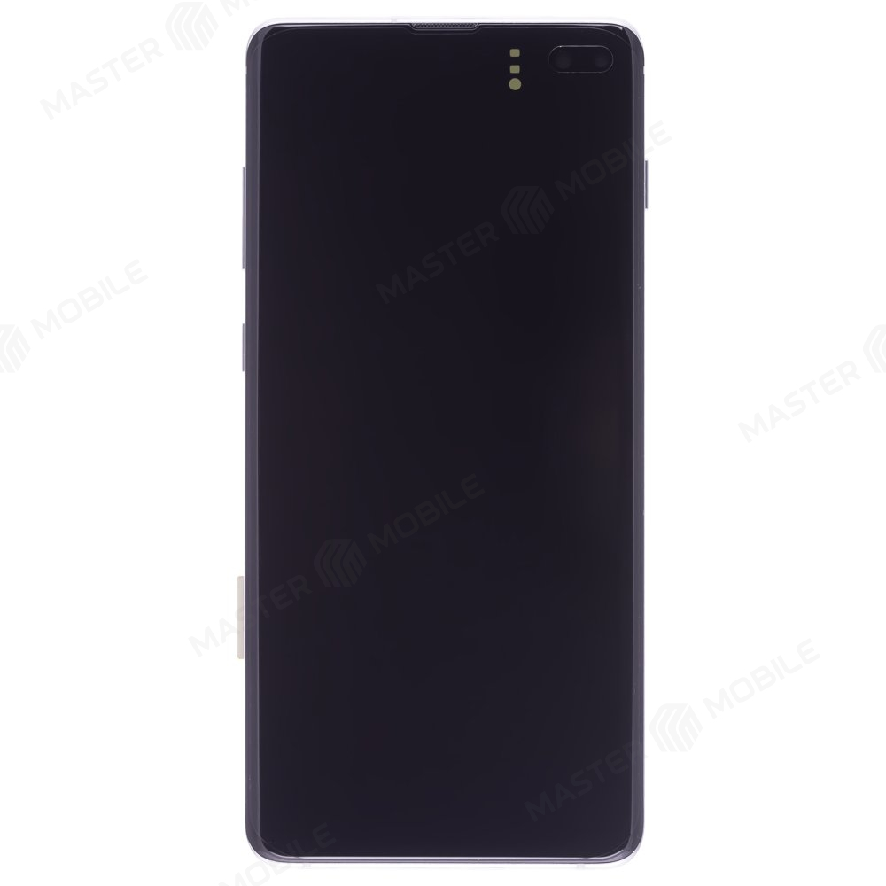Дисплей для Samsung G975 Galaxy S10+ (в сборе с тачскрином) (серебристый) (в рамке) (ORIG100)