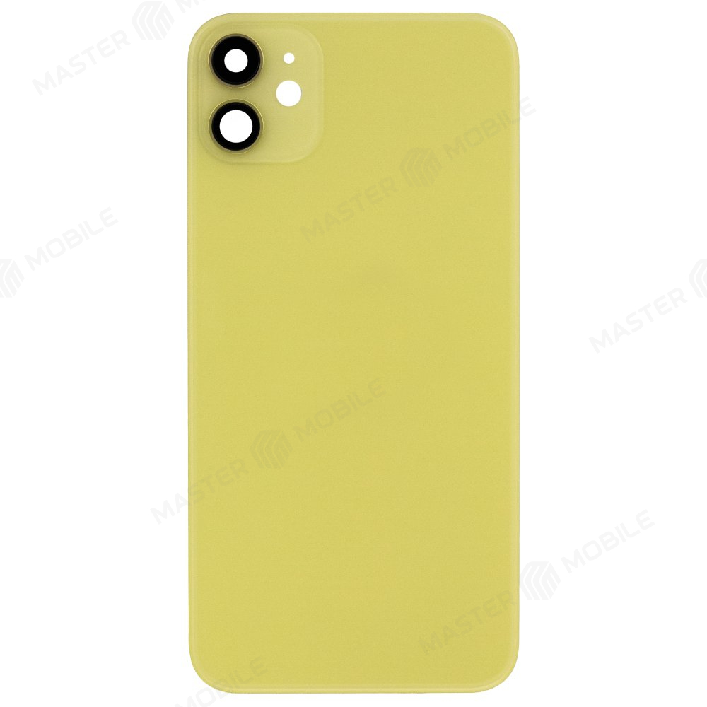 Задняя крышка для Apple iPhone 11 (желтый) (в сборе со стеклом камеры) (Premium)