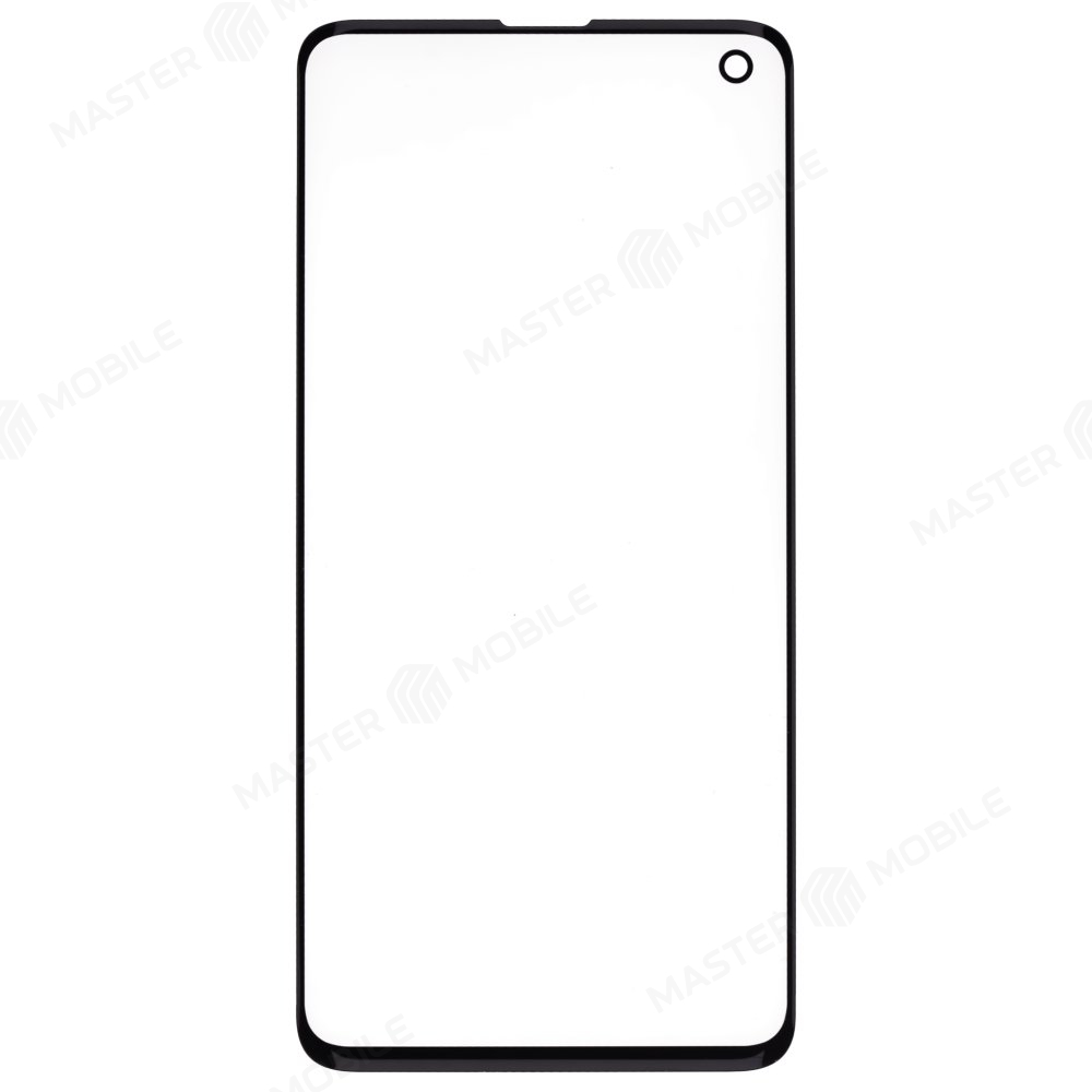 Стекло модуля для Samsung G973 Galaxy S10 + OCA (черный)