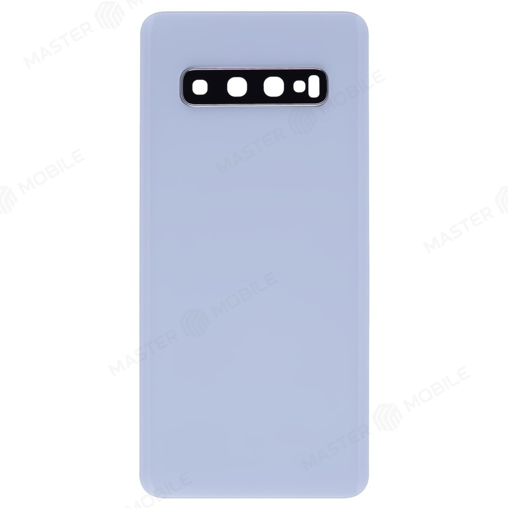 Задняя крышка для Samsung G973 Galaxy S10 (белый) (в сборе со стеклом камеры)
