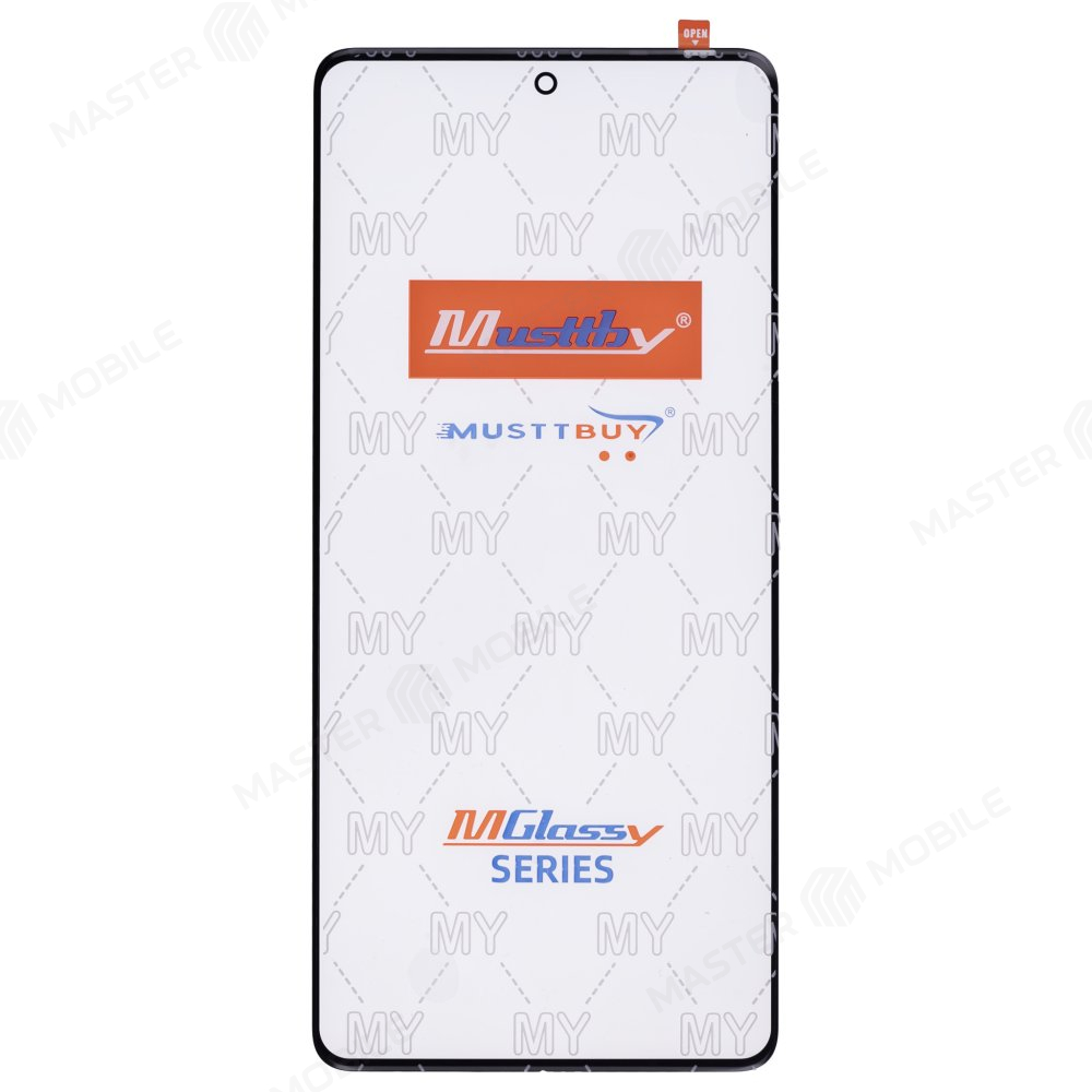 Стекло модуля для Infinix Note 30 Pro (X678B) / Note 30 VIP (X6710) / GT 10 Pro (X6739) / GT 10 Pro Plus + OCA (черный) (Musttby)