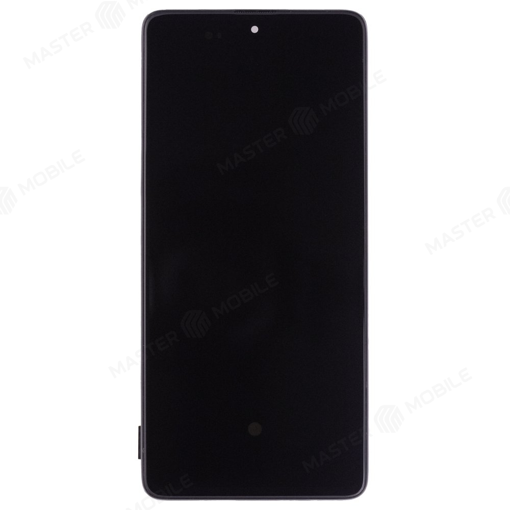 Дисплей для Samsung A715 Galaxy A71 (в сборе с тачскрином) (черный) (в рамке) (OLED) (Full Size)