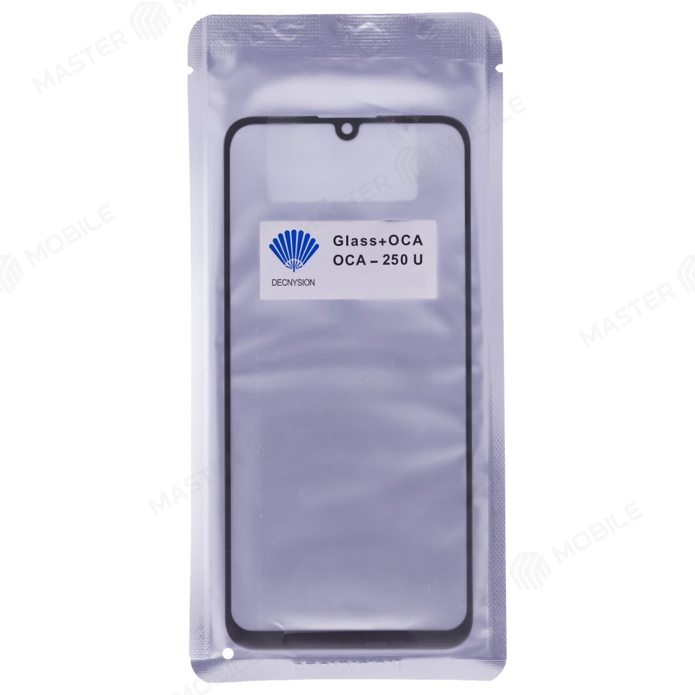 Стекло модуля для Samsung A205 Galaxy A20 / A307 Galaxy A30s + OCA (черный)