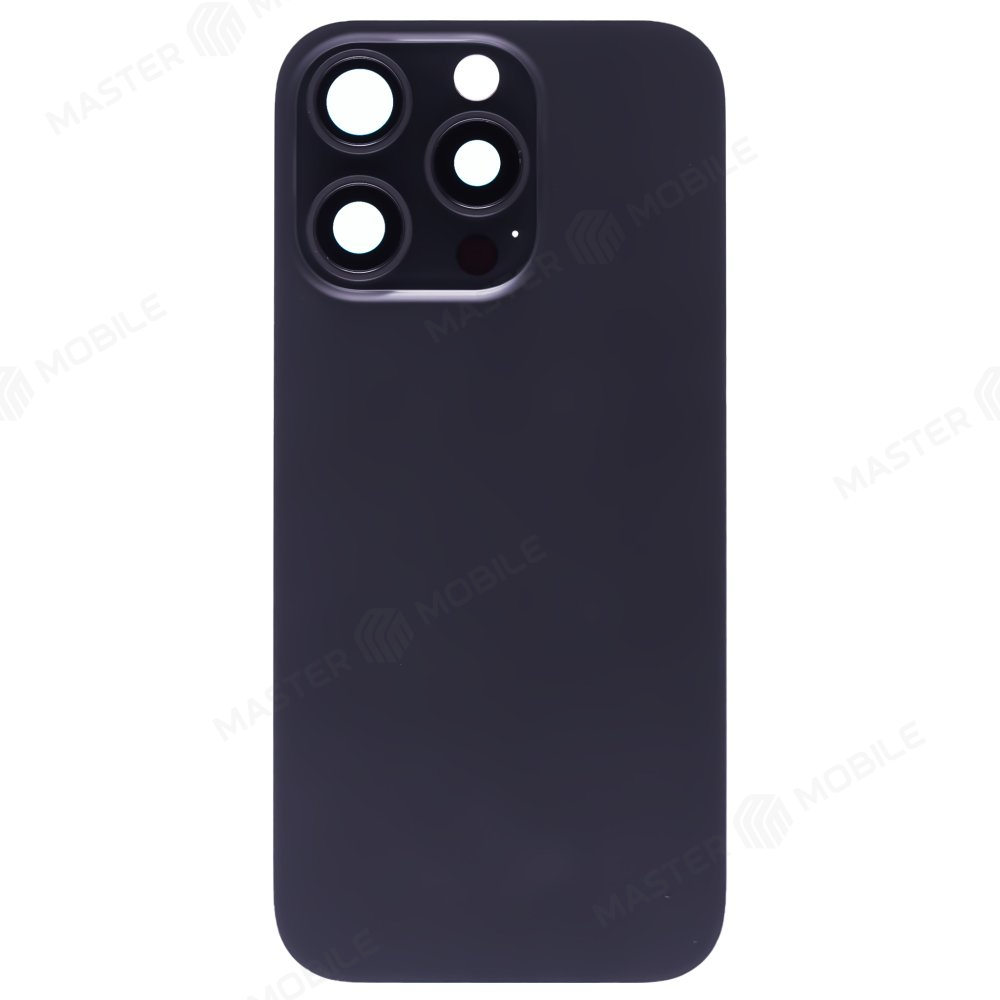 Задняя крышка для Apple iPhone 16 Pro (черный) (в сборе со стеклом камеры) (Premium)