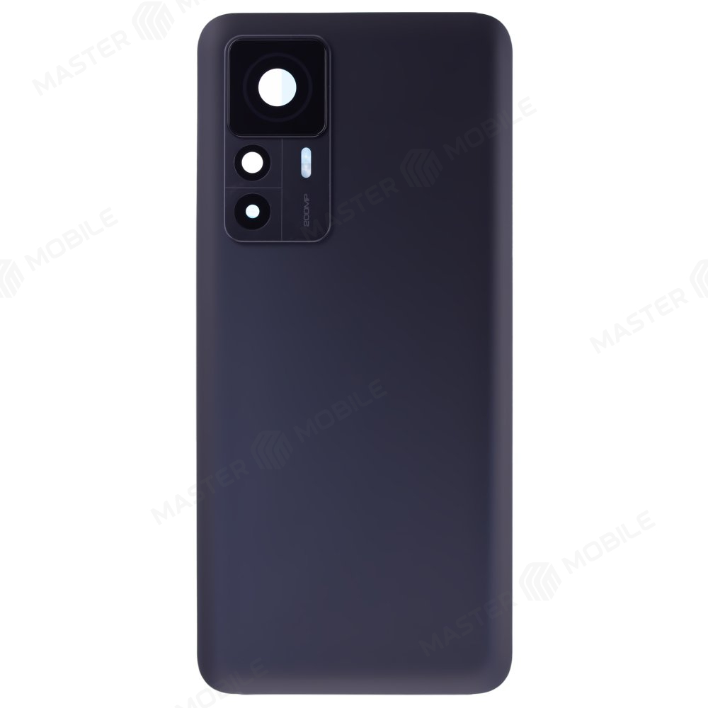 Задняя крышка для Xiaomi 12T Pro (22081212UG) (черный) (в сборе со стеклом камеры)