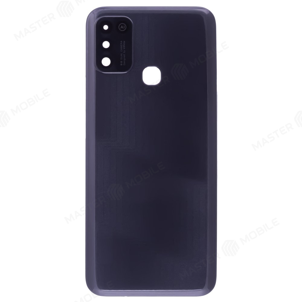 Задняя крышка для Infinix Hot 11 Play (черный) (в сборе со стеклом камеры)